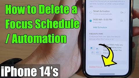 iPhone 14/14 Pro Max: How to Delete a Focus Schedule/Automation