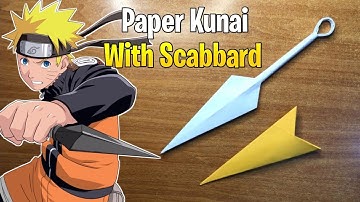 How to make Kunai with a Scabbard from A4 paper