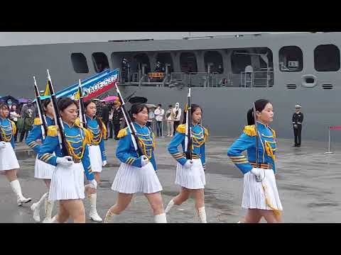 112年海軍敦睦支隊航訓 花蓮高商儀隊操演