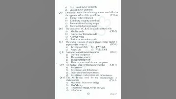 Electrical Measurements & Measuring Instrument, 3rd Sem/Electrical Engg, Question Paper, #saifim