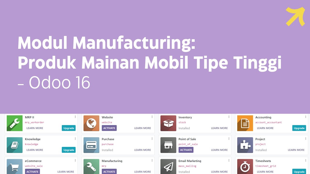 Modul Manufacturing : Pembuatan Work Centers — Odoo 16 - YouTube