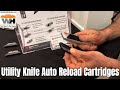 Auto Reload Utility Knife with Cartridge Refill System from Grip-Tite