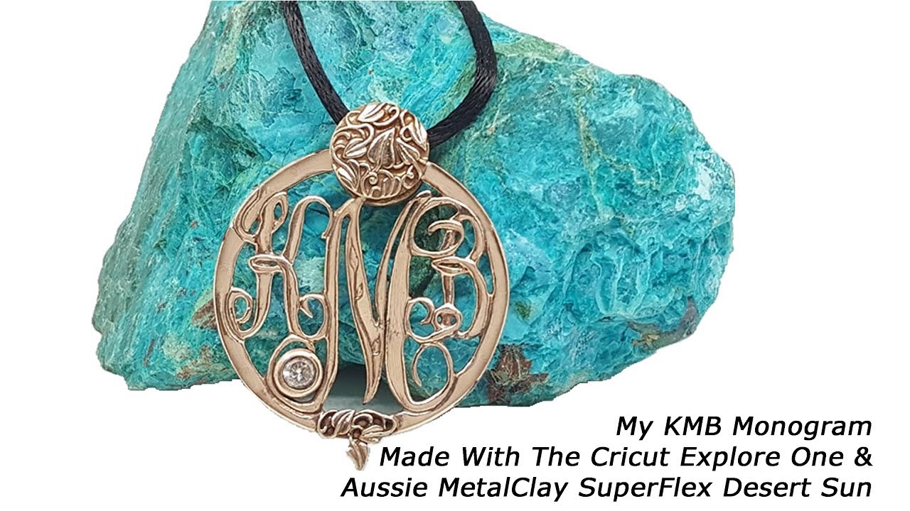 Cricut Demonstration KMB Monogram Pendant - YouTube