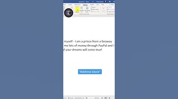 How to MS Word Mail Merge from an MS Excel file