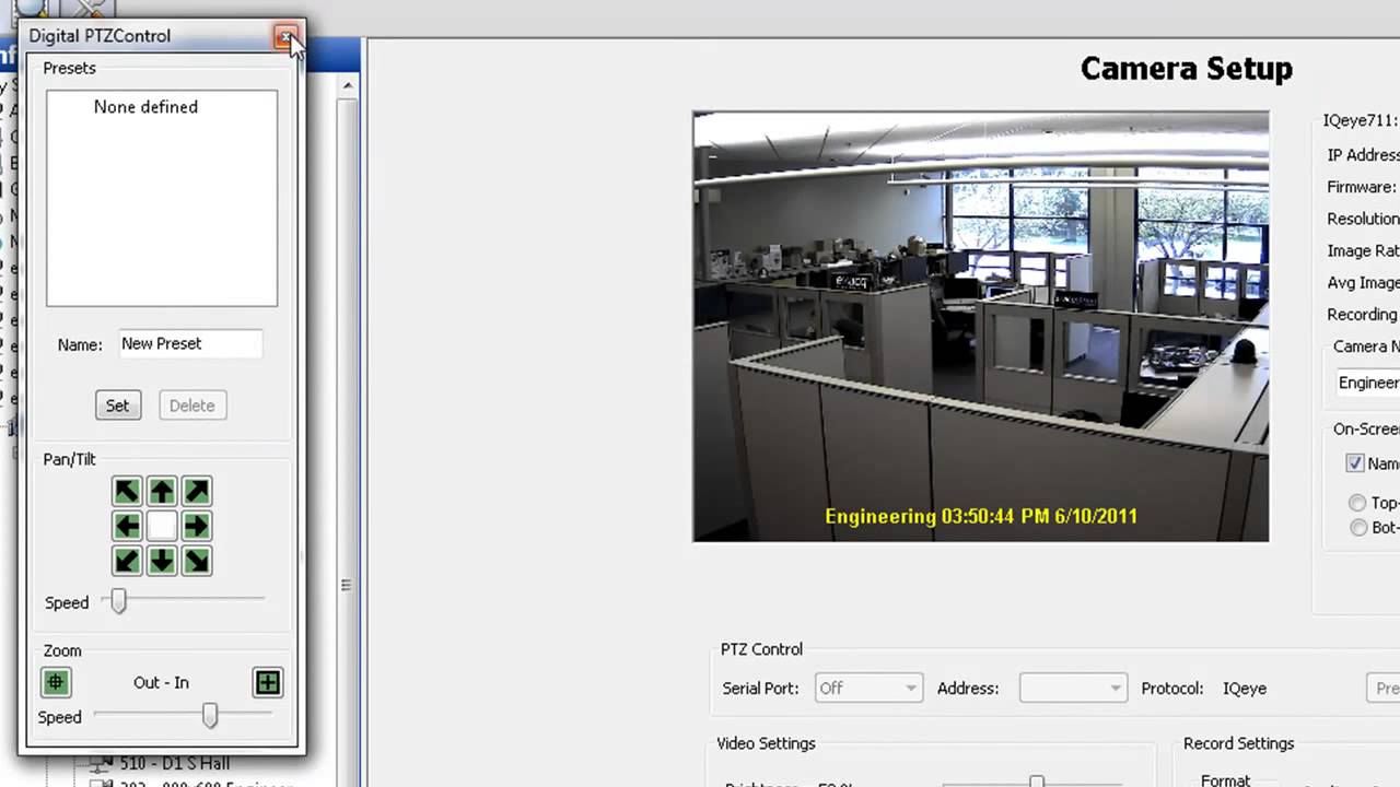 Distelvenca - ExacqVision - Camera Setup Page