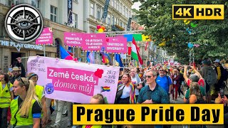 Prague Pride Parade 2025 | Colours of Freedom in the Heart of Europe 🇨🇿 | 4K HDR Walking Tour