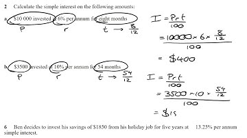 Simple Interest - Year 12 Further Math