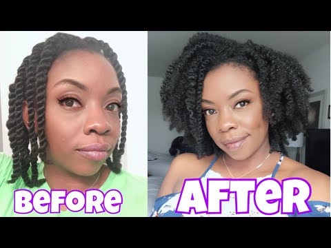 Two Strand Twist Out On Short Medium Natural Hair Youtube