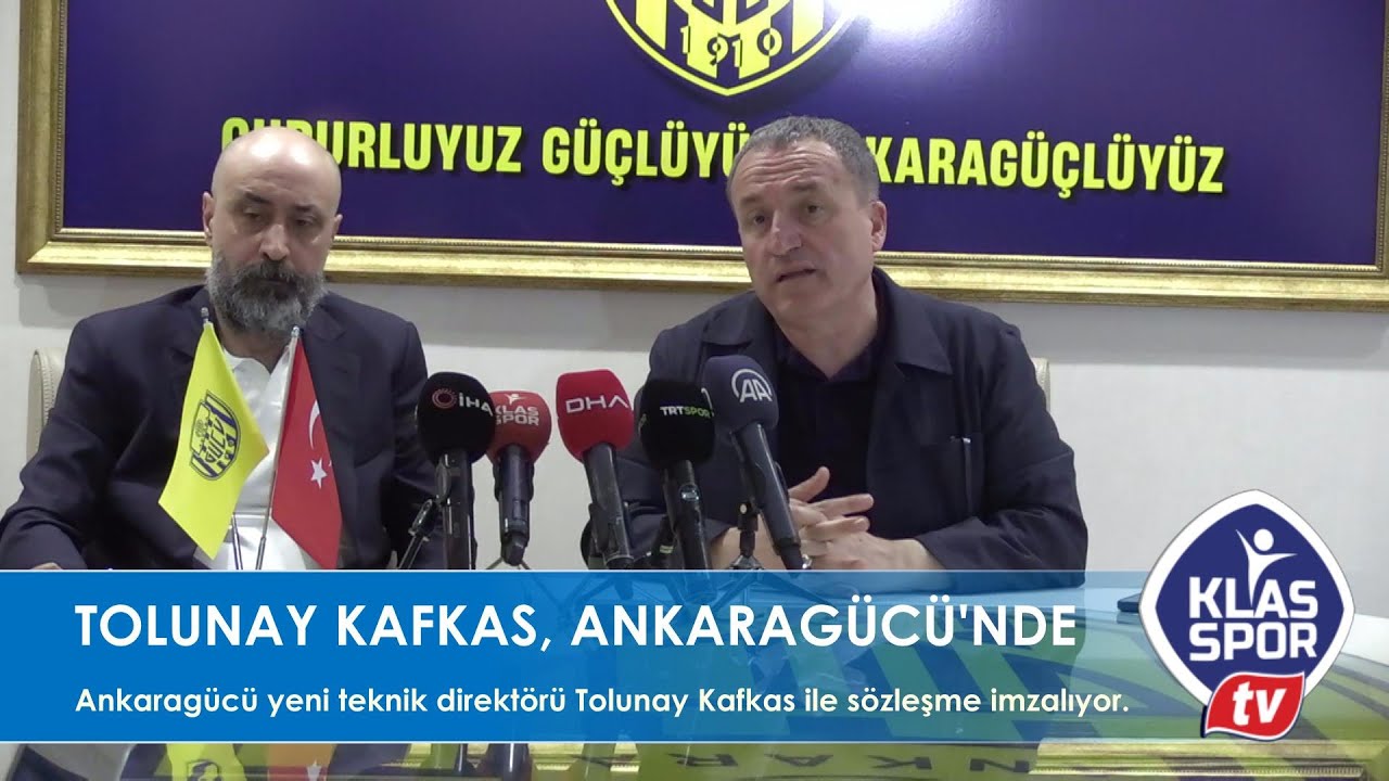ANKARAGÜCÜ YENİ TEKNİK DİREKTÖRÜ TOLUNAY KAFKAS İLE  SÖZLEME İMZALIYOR.