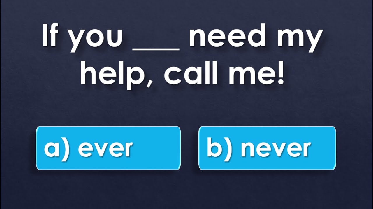Never & Ever | English Vocabulary Test