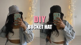 DIY REVERSIBLE BUCKET HAT / How To Make A Bucket Hat For BEGINNERS + sewing Pattern