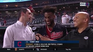 Yandy Diaz hopes to send his first-home-run ball to his mom | INDIANS-ROYALS POSTGAME