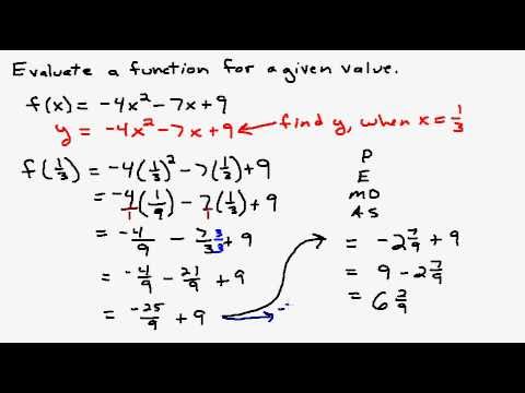 algebra 1 assignment evaluate each function for the given value