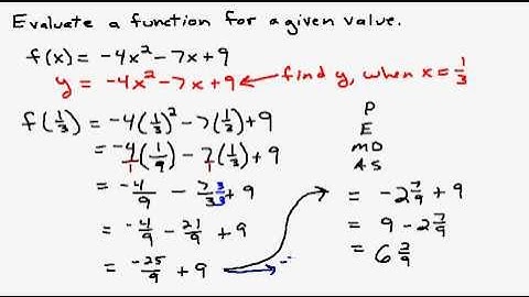 Evaluate a Function at Given Values