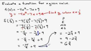 Evaluate a Function at Given Values