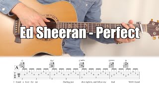 에드 시런 (Ed Sheeran) - Perfect Guitar Cover Lesson TAB Chord