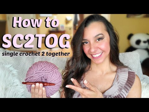 How to SC2TOG (single crochet 2 together) - Crochet for beginners!