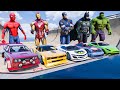 Spiderman CARS Racing Challenge with Superheroes - Rally Cars on Mount Chiliad