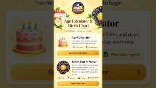 Age Calculator & Birth Chart App