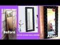 Large Diamond Tufted Leaner Mirror DIY || Glamorous Mirror For Less.