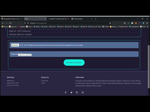 Blockchain Based Document Verification in JavaScript & Solidity Smart Contracts