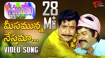 Sneham Kosam | Meesamunna Nesthama Song | Chiranjeevi, Vijay Kumar | TeluguOne