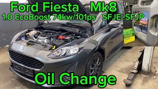 Ford Fiesta Oil Change DIY Ford Fiesta 1.0 EcoBoost Mk8 Ölwechsel SFJE-SFJP