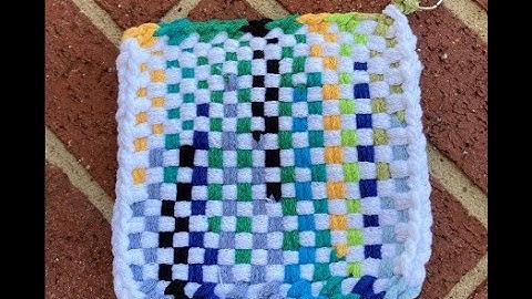 Potholder Color Splash Clasped Warp Pulley System Traditional Weaving Loom