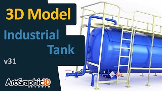 Professional LNG LPG Tank 3D Model For Refinery Plant Visualization | 3D Blender