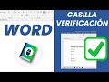 WORD: ¿Cómo poner una casilla de verificación o check en Word? ☑