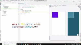How to Set Button width and height using (SP) in android studio tutorial in hindi Profile