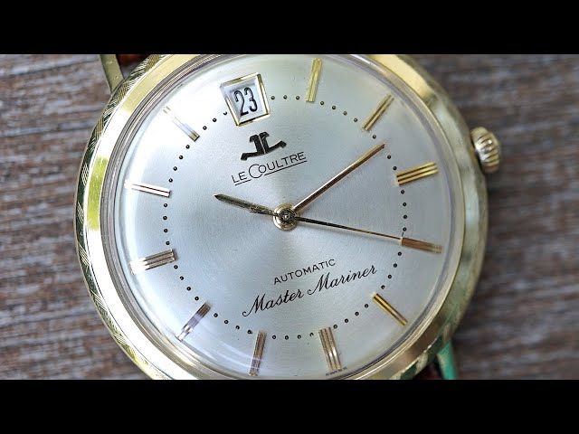 RARE LeCoultre Master Mariner automatic 14k solid gold - date at