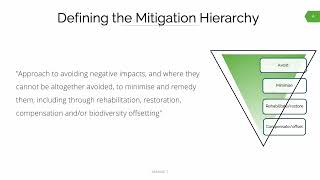 The Mitigation Hierarchy Session 1