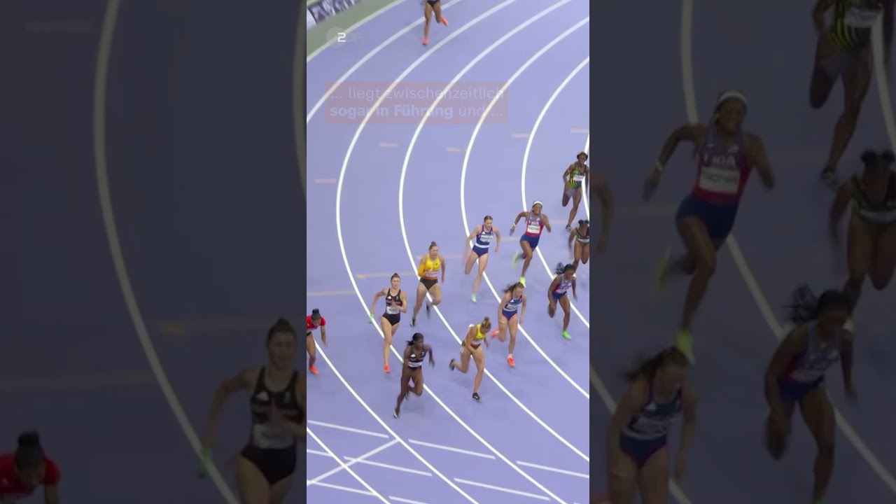 Die Erste Lauf Medaille F R Deutschland Im Stade De France Sportstudio Shorts