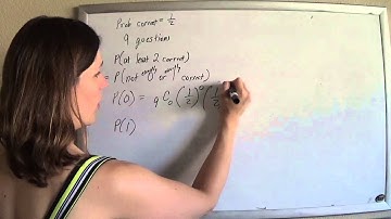 Probability kutasoftware #5 Binomial probability at least 2 of 9 correct