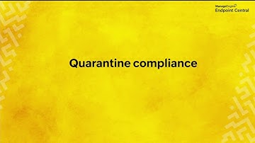 Quarantine Compliance | Vulnerability Management Walkthrough | ManageEngine Endpoint Central