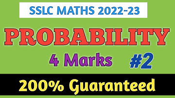 Probability SSLC Maths 4 marks imp question part 2#Shivamurthysacademy#sslc#maths