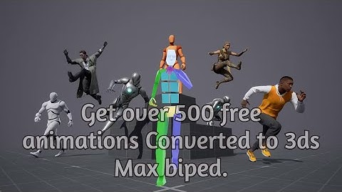 500 Free Game Animation Sample In your 3dsMax Biped.