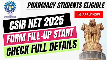 CSIR NET JUNE 2025 Form Fillup Started | JRF, SRF, PhD Research Opportunity | Full Details