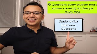 6 Question/answers for the student visa interview at consulate of Czech Republic (Schengen visa)