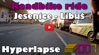 Road bike ride Jesenice Libuš hyperlapse 4K