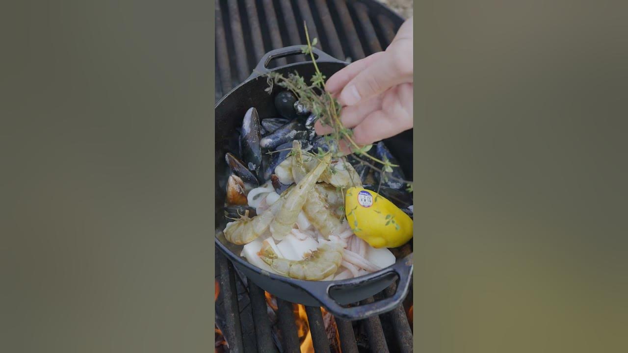 Campfire Seafood Boil - YouTube