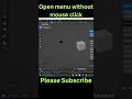 Open Menu items without mouse click #blender3d #blendertutorial #blendertips