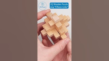 Skilltoyz IQ Wooden 3D Puzzle design 29 "Fifteen Links". No solution shown - spoiler-free.