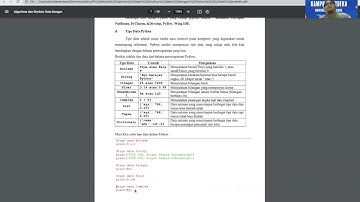 Praktikum Algoritma dan Pemrograman Pertemuan 01 #FTIK #USM #ALGORITMA #PYTHON