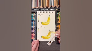 How to elevate art with color theory banana | colored pencil tutorial #colortheory #coloring