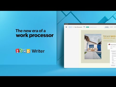 The New Zoho Writer—What's a Work Processor?