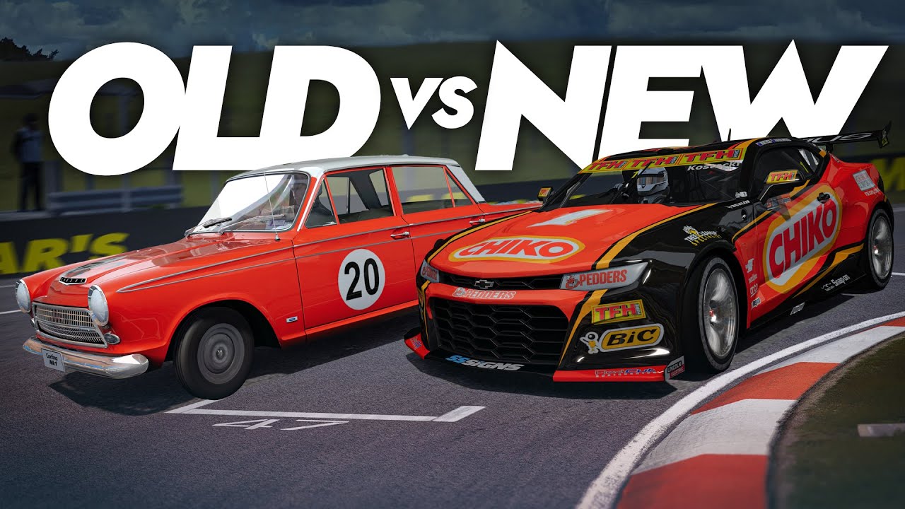 Racing the 1963 Bathurst Winning Cortina Until I Get Lapped by a Gen 3 Supercar!