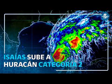 Isaías sube a huracán categoría 2 y Simón amenaza con intensas lluvias en el Pacífico mexicano
