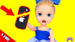 Elsie and Annie No Phone for a Week Kids Stories! | 1 Hour Video